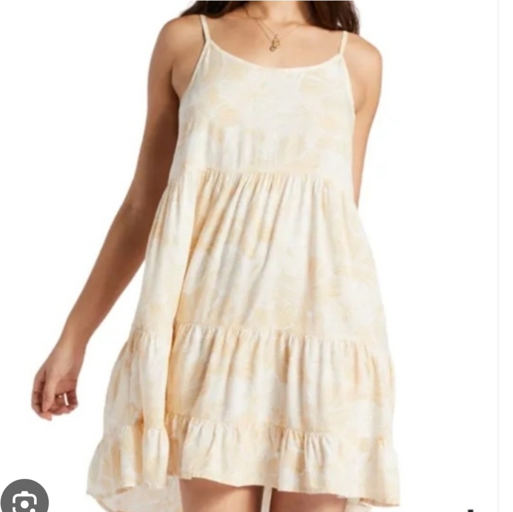 Roxy Cream and Tan Midi Dress